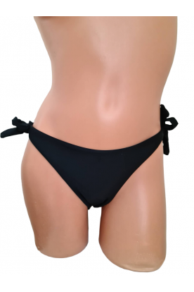 Divatos szexi brazil tanga stílusú oldalt megkötős fekete bikini alsó